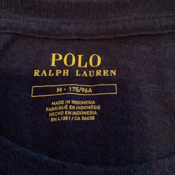 Men’s medium polo Ralph Lauren blue cotton tee shirt - Picture 3 of 5